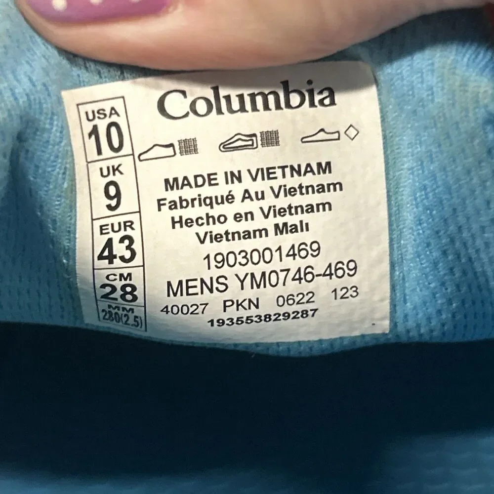 Columbia PFG Dorado Shoes Mens 10 Slip On Boat Deck Blue Casual Mesh Stretch